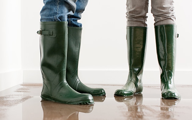 Image of boots in a flood
