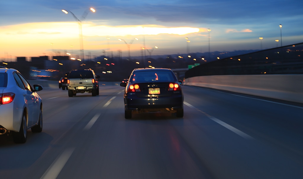 Cars driving on the road