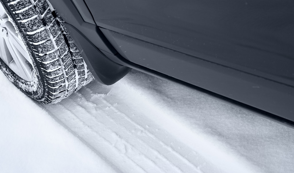 Tire in snow