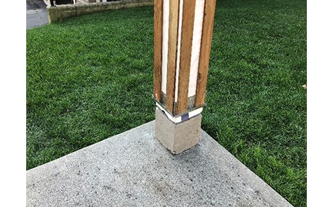 Image of exterior post